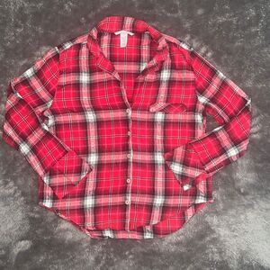 62. Size S Victoria’s Secret Paid flannel button down night shirt